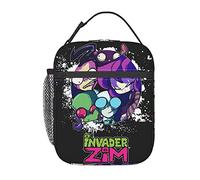 AFBQOPL Sac à déjeuner isotherme réutilisable et portable Invader Anime Zim pour l'extérieur, le bureau, le pique-nique, 25,4 x 10,2 x 20,3 cm