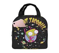 AFBQOPL Sac à déjeuner isotherme réutilisable et portable Invader Anime Zim pour l'extérieur, le bureau, le pique-nique, 21,6 x 20,3 x 12,7 cm
