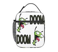 AFBQOPL Sac à déjeuner isotherme réutilisable et portable Invader Anime Zim pour l'extérieur, le bureau, le pique-nique, 25,4 x 10,2 x 20,3 cm