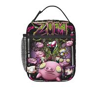 AFBQOPL Sac à déjeuner isotherme réutilisable et portable Invader Anime Zim pour l'extérieur, le bureau, le pique-nique, 25,4 x 10,2 x 20,3 cm
