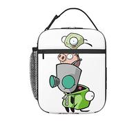 AFBQOPL Sac à déjeuner isotherme réutilisable et portable Invader Anime Zim pour l'extérieur, le bureau, le pique-nique, 25,4 x 10,2 x 20,3 cm