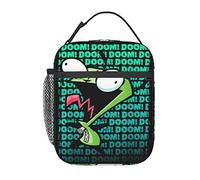 AFBQOPL Sac à déjeuner isotherme réutilisable et portable Invader Anime Zim pour l'extérieur, le bureau, le pique-nique, 25,4 x 10,2 x 20,3 cm