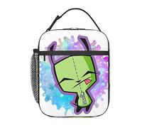 AFBQOPL Sac à déjeuner isotherme réutilisable et portable Invader Anime Zim pour l'extérieur, le bureau, le pique-nique, 25,4 x 10,2 x 20,3 cm