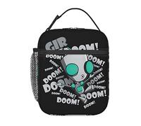 AFBQOPL Sac à déjeuner isotherme réutilisable et portable Invader Anime Zim pour l'extérieur, le bureau, le pique-nique, 25,4 x 10,2 x 20,3 cm