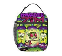 AFBQOPL Sac à déjeuner isotherme réutilisable et portable Invader Anime Zim pour l'extérieur, le bureau, le pique-nique, 25,4 x 10,2 x 20,3 cm