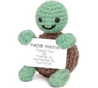 Cadeaux Inspirants et positifs en Forme de Tortue au Crochet, décoration de Tortue motivante et émotionnelle au Crochet Faite à la Main, Cadeaux Inspirants pour Femmes et Hommes