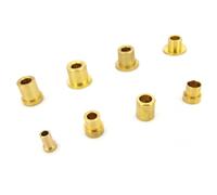 AFCAHEH 10PCS Brass Bushing Shaft Flange Bush Shaft Sleeve Bearing for 2mm 3mm 4mm 5mm Shaft for RC Boat Marine DIY Spare Parts(Size C)