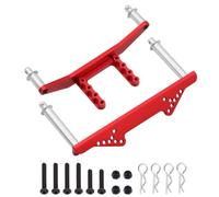 AFCAHEH for 1/10 Traxxas Slash 2WD Rustler Stampede VXL RC Car Metal Front & Rear Body Mounts with Body Posts Upgrade Parts(Rot)
