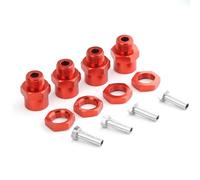AFCAHEH Lot de 4 adaptateurs hexagonaux de moyeux de Roue en Alliage d'aluminium de 12 mm à 17 mm, écrous de Conversion for Mise à Niveau de Voiture RC 1/10 et pneus 1/8(Dark Grey)