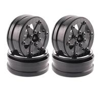 AFCAHEH Lot de 4 Jantes et moyeux de Roue en Fibre de Carbone de 1,9 Pouce for chenilles RC 1/10 Axial SCX10 TRXS(C)