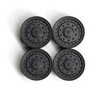 AFCAHEH Roues en Plastique Noir for Camion Militaire Orlandoo Hunter RC modèle 1:32 OH32M01, diamètre 20 mm(4Pcs)