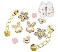 AFCJLTO 10 Pièces Charme Chaussure, Accessoires de Chaussure en Strass, Décorations de Chaussures de Bricolage, Breloques de Chaussures pour Femme Sabots Ornements de Chaussure, décorer vos chaussures