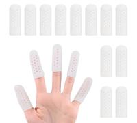 AFCJLTO 12x Protecteur de Doigt, Protecteur de Doigt de Gel, protège-doigts en gel de silicone pour une protection, Protection Des Doigts, Doigtiers Silicone, Support Des Doigts, Protège Doigt, Blanc