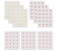 AFCJLTO 180PCS Gommettes Coeur Autocollantes Sticker,pour Cadeau Cartes de Vœux Enveloppe Décoration Fête Saint-Valentin Noël Anniversaire Artisanat Cadeau (or, or rose, rouge)