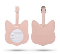 AFCJLTO 2 pcs étiquettes de valise chat en cuir, pour voyager à l'étranger, Ces étiquettes bagages sont parfaites pour identifier facilement vos valises lors de vos voyages en avion ou en train, Rose