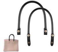 AFCJLTO 2 Pièces Anse pour Sac à Main en Cuir Remplacement,manici per borse,manici o bag, Convient pour Les Sacs Faits Main ou comme Lanière de Remplacement pour Les Vieux Sacs(noir)