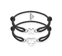 AFCJLTO 2 x Couple Bracelets Lucky Charm Amulet Couple Gift for Men Boyfriend Girlfriend Husband Wife Engagement Valentine's Day Birthday Gift