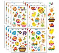 AFCJLTO Autocollants de Pâques, Gommettes Stickers,16 Feuilles Lapin de Pâques Autocollants Oeufs Poussin étiquettes, Easter DIY Craft Art Décoration pour Pâques