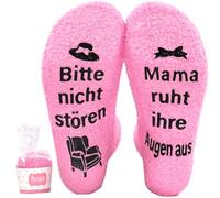 AFCJLTO Cadeaux pour maman Chaussettes avec inscription en allemand « Bitte Nicht Stören Mama ruht ihre Augen aus Socken » - Cadeau d'anniversaire amusant pour maman - Cadeau d'anniversaire pour maman