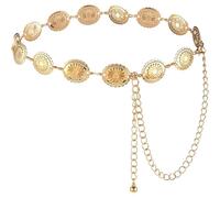 AFCJLTO Ceinture bohème en métal avec chaîne de marguerite ajourée, ajustable, parfaite pour une tenue de concert en plein air ou une robe chic,Un accessoire western à ne pas manquer,(1 pièce)