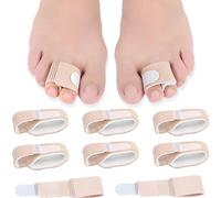 AFCJLTO Ensemble de 8 bandages rembourrés pour les orteils en marteau, pour la correction de fractures, de torsions et de chevauchement, Idéal pour les orteils cassés, les pinces et les courbures