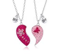 AFCJLTO Lot de 2 colliers d'amitié pour 2 ou 2 colliers pour sœurs, Collier BFF, Collier Best Friends, Meilleurs Amis Amitié Chaîne Collier, Cadeau d'anniversaire de la Meilleure Amie