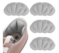 AFCJLTO Lot de 4 paires de coussinets éponge antidérapants pour talons, idéals pour les chaussures trop grandes,Adaptés aussi bien aux hommes qu'aux femmes,Couleur grise