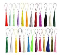 AFCJLTO Lot de 50 tassels créatifs pour signets, souvenirs, cartes demandes et travaux manuels, accessoires d'artisanat et marques-pages, Couleurs aléatoires, Un must-have pour les de loisirs créatifs