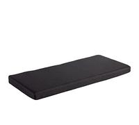 AFEBOO Coussin de banc 2/3 places - Pour intérieur et extérieur - Antidérapant - Doux - Lavable - Pour terrasse, cuisine, salle à manger (noir, 145 x 30 x 5 cm)