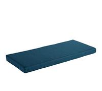 AFEBOO Coussin de banc 2/3 places - Pour intérieur et extérieur - Antidérapant - Doux - Lavable - Pour terrasse, cuisine, salle à manger (bleu marine, 110 x 50 x 5 cm)