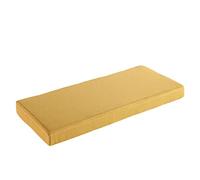 AFEBOO Coussin de banc 2/3 places - Pour intérieur et extérieur, jardin, balancelle, doux - Lavable - Pour terrasse, cuisine, salle à manger (jaune, 90 x 50 x 5 cm)