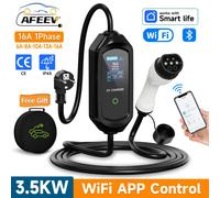 AFEEV Portable EV chargeur Type2 IEC62196-2 EVSE câble de charge rapide Type1 SAE J1772 Wallbox WiFi APP Bluetooth contrôle sans fil Type1 10M