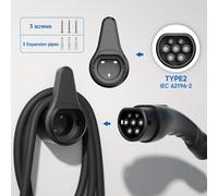 AFEEV Type 2 EV support de chargeur chargeur prise support mural Wallbox prise pistolet de charge de voiture électrique pour chargeur IEC 62196-2 Type 2 Bracket