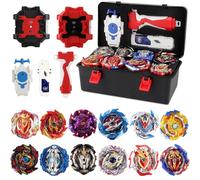 Afenau 12 en 1 Set de Toupie Gyros Turbo, Toupie avec Lanceur Kit, 4D Set de Toupies de Combat pour Enfants de 6, 7, 8, 9, 10, 11 et 12 Ans, Cadeau d'anniversaire ou de Noël