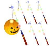 Afenau Bâtons de Lanterne LED, 6 Set Lanternes St Martin Décoration avec Lumière, 40 cm Bâtons de Lanterne à LED, Bâton de Lanterne pour Enfants pour St Martin, Halloween, Christmas Kindergarten