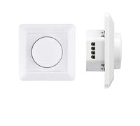 Afenau Interrupteur Variateur de lumiere LED, Variateur Encastré, Variateur Universel Sans, variateur Rotatif, variateu r Encastré pour Lampes Halogènes à Incandescence et Haute Tension, Blanc