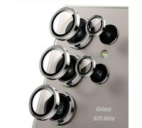 AFENGBOX 2 Pièces Protection Caméra pour Samsung Galaxy S25 Ultra,Verre Trempé 9H HD Objectif Anti-Rayures Appareil Photo Protection Accessoires pour Samsung S 25 Ultra,Gris