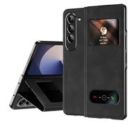 AFENGBOX Coque pour Samsung Galaxy Z Fold 6 5G,Étui Ultra Fin Samsung Z Fold 6 avec Fenêtre Intelligente et Protection des Charnières et Support,Antichoc Anti-Rayures Coque pour Samsung Fold 6,Noir