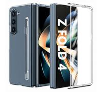 AFENGBOX Coque transparente pour Samsung Galaxy Z Fold 4 avec stylet S et porte-stylo, coque fine pour Galaxy Z Fold 4 avec protecteur d'écran, coque de protection rigide anti-rayures pour Samsung Z