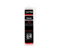 AFER - Colle Réfractaire - Fixation et Étanchéité - Adhérence Métaux, Réfractaires - Utilisation Haute Température jusqu'à 1100°C - Cartouche 310ml - Couleur Noire - 532