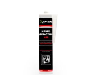 AFER - Mastic Réfractaire - Silicates Alcalins - Résistance 1300°C - Assemblage Chauffage, Cheminées, Poêles - Ø < 100µm - Température Utilisation +5°C à +40°C - Cartouche 310ml - Noir - 452
