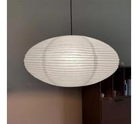 Aferenili 2Pack White Oval Paper lantern 18” Paper Lantern Lamp Shade, White Hanging Paper lamp Shade Easy to assemble(White-18Inch-2pcs)