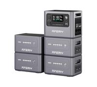 AFERIY 10,24 kWh Générateur Electrique, 2800W avec 4 Batteries Supplémentaires, Station Electrique Portable Capacité Extensible, Générateur Solaire pour Usage Domestique/Camping-car/Panne de Courant