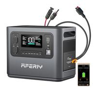 AFERIY 1200W Generateur Electrique Portable, P110-E 1008Wh, Batteries Nomade Solaire LiFePO4, Station Électrique Portable avec UPS, BMS, 12 Sorties, AC 220V-240V, Accessoire pour Camping/RV/Off-Grid