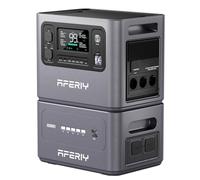 AFERIY 4096Wh Générateur Electrique, 2800W avec 1 Batterie Supplémentaire, Station Electrique Portable Capacité Extensible, Générateur Solaire pour Usage Domestique/Camping-car/Panne de Courant