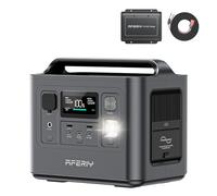 AFERIY 800W Generateur Electrique Portable avec 580W Chargeur d'Alternateur DC060, Batterie Nomade LiFePO4, 6X Charge Rapide, 220-240V, UPS, BMS, Station Électrique Solaire pour Camping/Maison/SUV