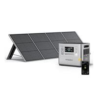 AFERIY Generateur Electrique 2400W-Argenté, avec Panneau Solaire Portable 200W, 2048Wh Batterie Nomade, Generateur Solaire avec Panneau Solaire 200W, Station Electrique Portable pour Camping/RV/Jardin