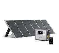 AFERIY Generateur Electrique 2400W avec Panneau Solaire Portable 400W, Station Énergie Portable 2048Wh, Batterie LiFePO4, 220V-240V, Panneau Solaire Pliable avec USB pour Camping, Voyage en Plein Air