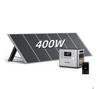 AFERIY Generateur Electrique Portable 2400W avec Panneau Solaire Pliable 400W,Batterie Nomade 2048Wh pour Camping/RV/Jardin