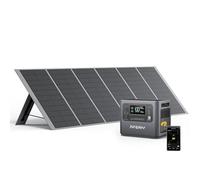 AFERIY Générateur Solaire 2400W avec 400W Panneau Solaire, 2048Wh Batteries LiFePO4, Sorties AC 220V-240V, Panneau Solaire Pliable avec Ports USB, IP65, pour Camping/Maison/Domicile